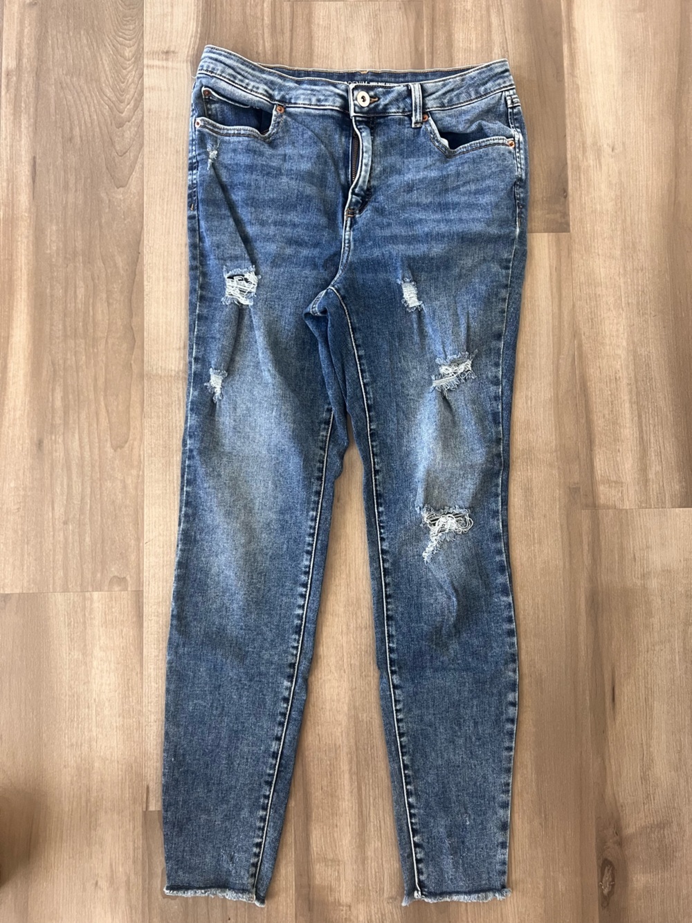 INC International Concepts Medium Blue Distressed Skinny Jeans